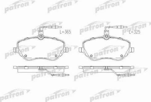 Patron PBP1726 - Brake Pad Set, disc brake autospares.lv