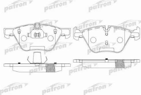 Patron PBP1773 - Brake Pad Set, disc brake autospares.lv