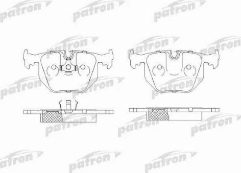 Patron PBP857 - Brake Pad Set, disc brake autospares.lv