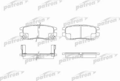 Patron PBP804 - Brake Pad Set, disc brake autospares.lv