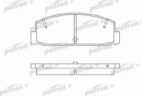 Patron PBP372 - Brake Pad Set, disc brake autospares.lv