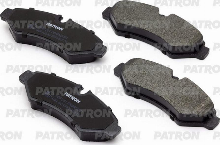 Patron PBP261 - Brake Pad Set, disc brake autospares.lv