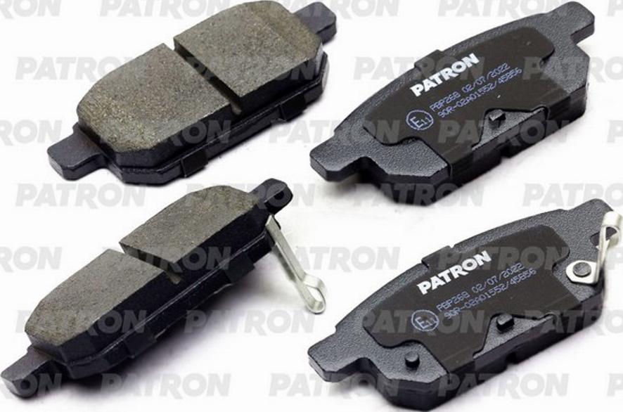 Patron PBP268 - Brake Pad Set, disc brake autospares.lv