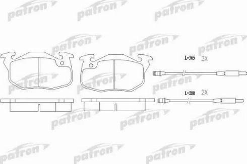 Patron PBP719 - Brake Pad Set, disc brake autospares.lv