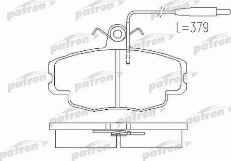 Patron PBP720 - Brake Pad Set, disc brake autospares.lv