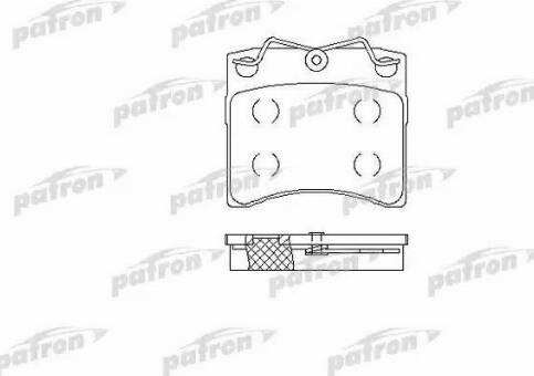 Patron PBP722 - Brake Pad Set, disc brake autospares.lv