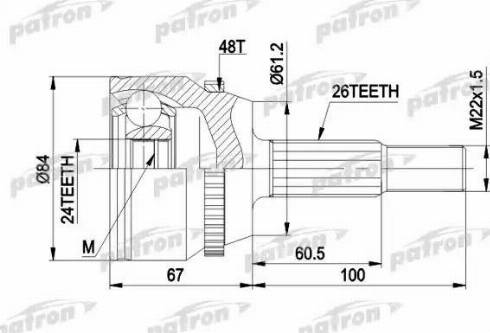 Patron PCV9791 - Joint Kit, drive shaft autospares.lv