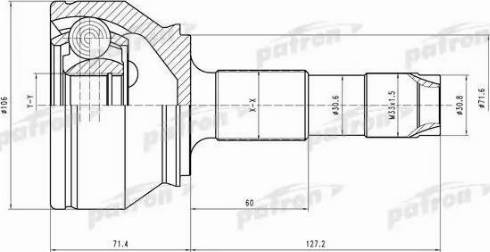 Patron PCV4598 - Joint Kit, drive shaft autospares.lv