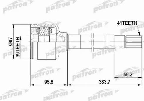 Patron PCV5014 - Joint Kit, drive shaft autospares.lv