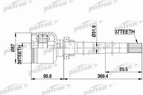 Patron PCV5016 - Joint Kit, drive shaft autospares.lv