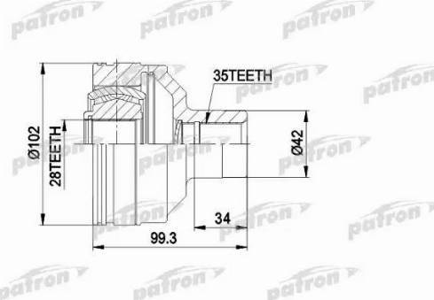 Patron PCV5013 - Joint Kit, drive shaft autospares.lv