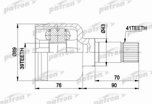 Patron PCV5020 - Joint Kit, drive shaft autospares.lv