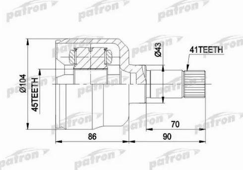 Patron PCV5021 - Joint Kit, drive shaft autospares.lv