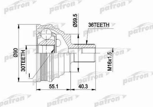 Patron PCV1467 - Joint Kit, drive shaft autospares.lv