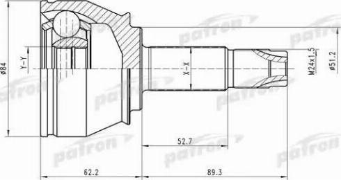 Patron PCV1419 - Joint Kit, drive shaft autospares.lv