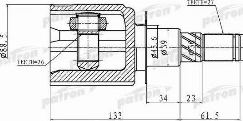 Patron PCV1410 - Joint Kit, drive shaft autospares.lv