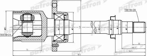 Patron PCV1426 - Joint Kit, drive shaft autospares.lv