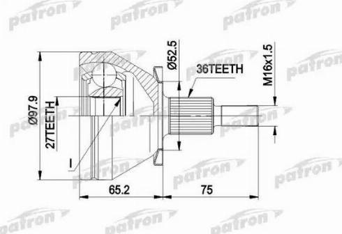 Patron PCV1428 - Joint Kit, drive shaft autospares.lv