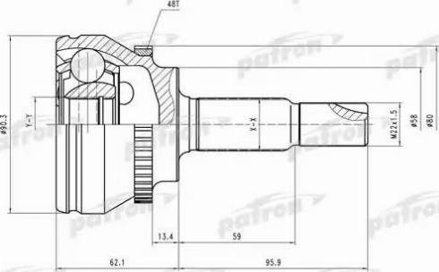 Patron PCV1544 - Joint Kit, drive shaft autospares.lv