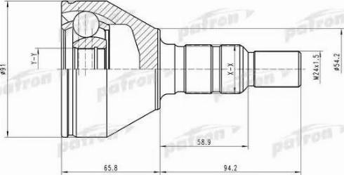 Patron PCV1506 - Joint Kit, drive shaft autospares.lv