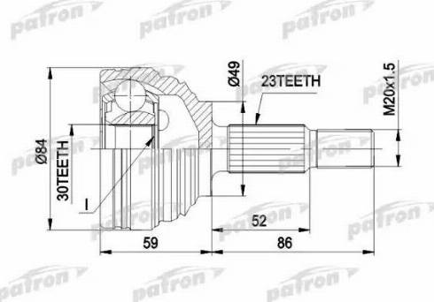 Patron PCV1501 - Joint Kit, drive shaft autospares.lv