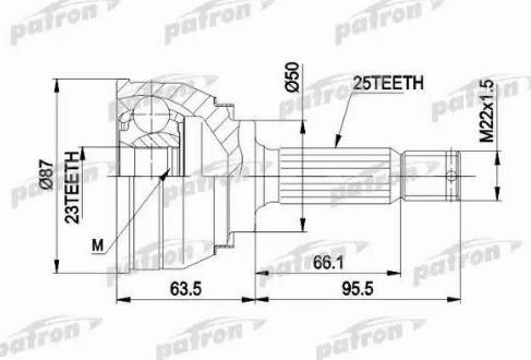 Patron PCV1048 - Joint Kit, drive shaft autospares.lv
