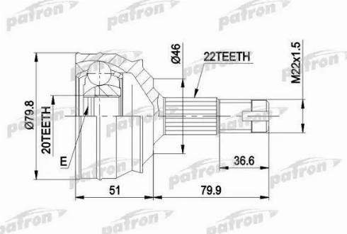 Patron PCV1013 - Joint Kit, drive shaft autospares.lv