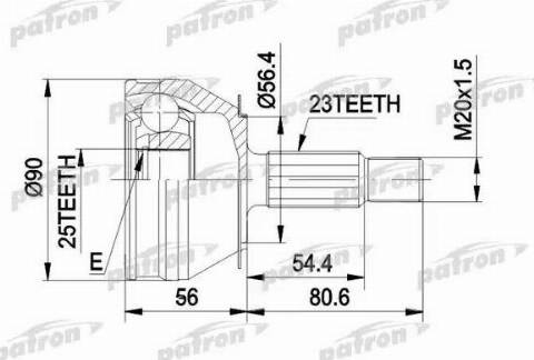 Patron PCV1082 - Joint Kit, drive shaft autospares.lv