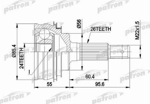 Patron PCV1070 - Joint Kit, drive shaft autospares.lv
