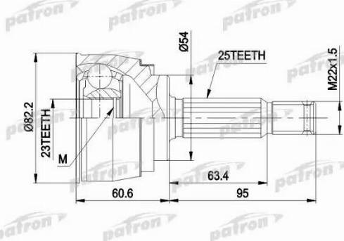 Patron PCV1147 - Joint Kit, drive shaft autospares.lv