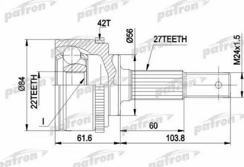 Patron PCV1165 - Joint Kit, drive shaft autospares.lv