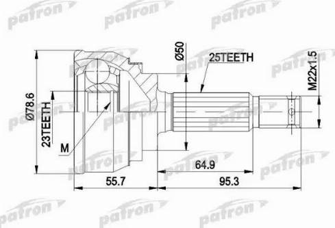 Patron PCV1104 - Joint Kit, drive shaft autospares.lv