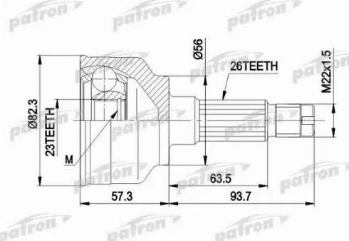 Patron PCV1135 - Joint Kit, drive shaft autospares.lv