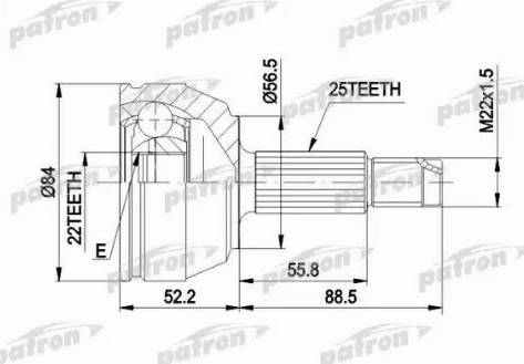 Patron PCV1125 - Joint Kit, drive shaft autospares.lv