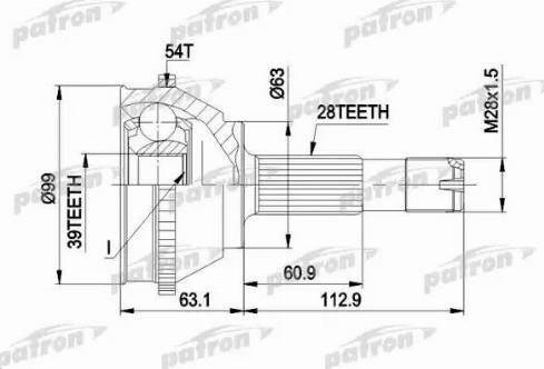 Patron PCV1120 - Joint Kit, drive shaft autospares.lv