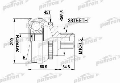 Patron PCV1121 - Joint Kit, drive shaft autospares.lv