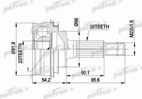 Patron PCV1346 - Joint Kit, drive shaft autospares.lv