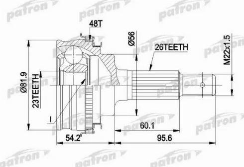 Patron PCV1347 - Joint Kit, drive shaft autospares.lv