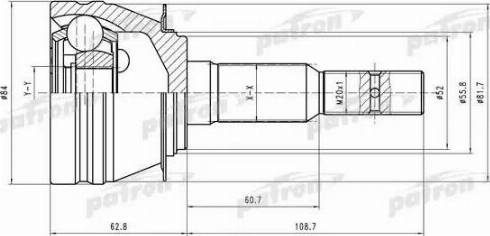 Patron PCV1311 - Joint Kit, drive shaft autospares.lv