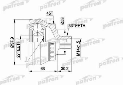 Patron PCV1381 - Joint Kit, drive shaft autospares.lv