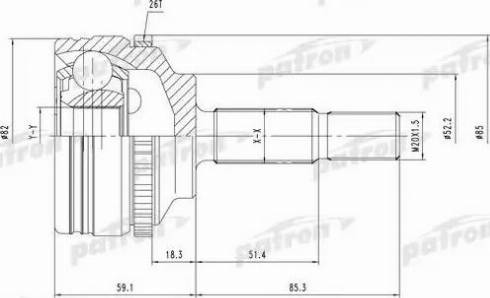 Patron PCV1378 - Joint Kit, drive shaft autospares.lv