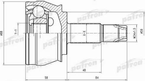 Patron PCV1245 - Joint Kit, drive shaft autospares.lv