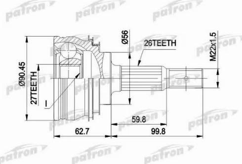 Patron PCV1207 - Joint Kit, drive shaft autospares.lv