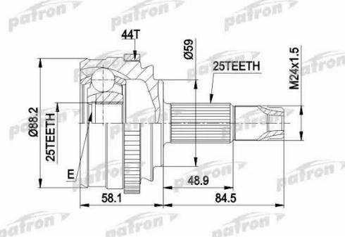 Patron PCV1214 - Joint Kit, drive shaft autospares.lv