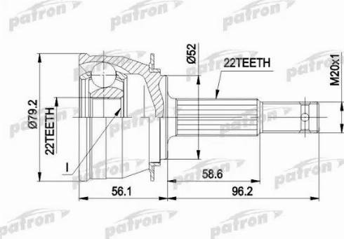 Patron PCV1234 - Joint Kit, drive shaft autospares.lv