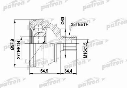 Patron PCV1230 - Joint Kit, drive shaft autospares.lv