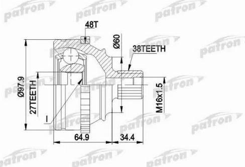 Patron PCV1229 - Joint Kit, drive shaft autospares.lv