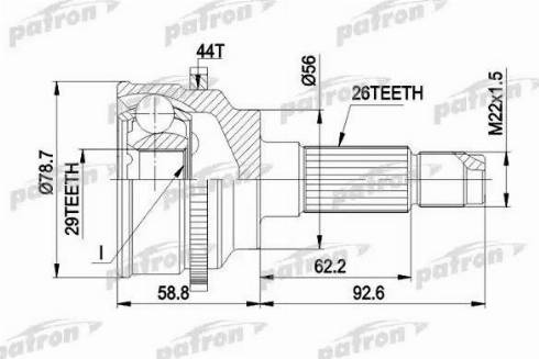 Patron PCV3029 - Joint Kit, drive shaft autospares.lv