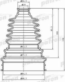 Patron PDC0001 - Bellow, drive shaft autospares.lv