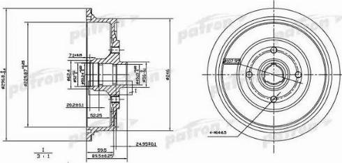 Patron PDR1200 - Brake Drum autospares.lv